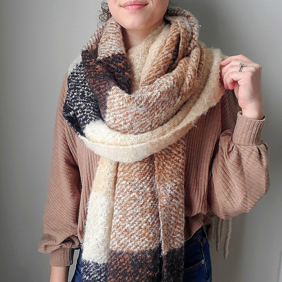 Accessories - SOFT & COZY Scarf Boucle Earth Tone